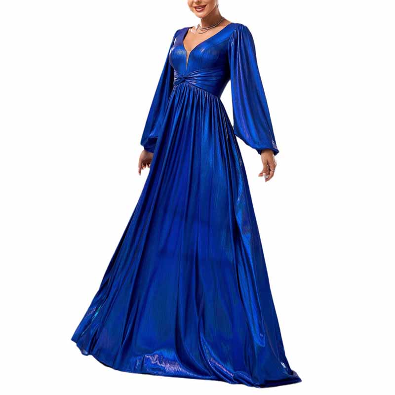 Gilding Royal Blue Prom Dress V-Neck A-Line Evening Dress With Sleeves SD Dresscode & Fashiontrends Gilding Royal Blue Prom Dress V-Neck A-Line Evening Dress With Sleeves SD Dresscode & Fashiontrends
