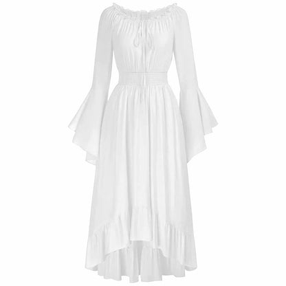Gothic Dress Halloween Retro Off Shoulder Bell Sleeves Cosplay Dress