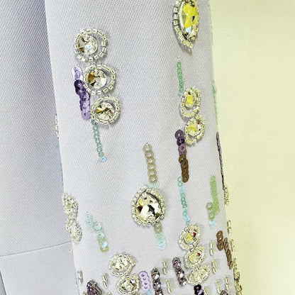 3/4 Sleeve Round-Neck Midi Dresses Tailored Formal Dress