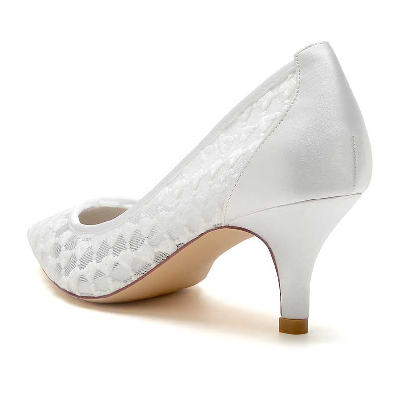 Knitted Mesh Low Heel Prom Shoes Slip-On Dress Shoes For Wedding