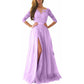 Lace Appliques Evening Dress Long Prom Dress Backlesss Bridesmaid Dress 3/4 Sleeves