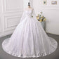 Sequined Long Sleeves Wedding Dress for Bride Fall / Winter Wedding