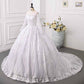 Sequined Long Sleeves Wedding Dress for Bride Fall / Winter Wedding