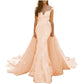 Lace Sweep Train Evening Dress Long Prom Dress Party Gowns