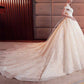 Lace Train Wedding Dress for Bride A Line Bride Dress Tulle Wedding Dress Strapless Bride Wear