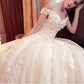 Lace Train Wedding Dress for Bride A Line Bride Dress Tulle Wedding Dress Strapless Bride Wear