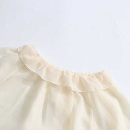 Layered Ruffle Chiffon Blouse –  Women’s Top with Flouncy Details