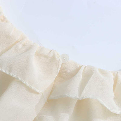 Layered Ruffle Chiffon Blouse –  Women’s Top with Flouncy Details