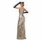 Women’s 1920s Vintage Sequins Fringe Long Gatsby Flapper Dress Evening Maxi Dresses