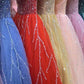 Long Sleeve Beaded Quinceanera Dresses Tulle Ball Gowns Formal Dresses