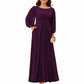 Long Sleeve Bridesmaid Dresses Chiffon Wedding Guest Dress Long Evening Gowns