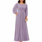 Long Sleeve Bridesmaid Dresses Chiffon Wedding Guest Dress Long Evening Gowns