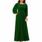 Long Sleeve Bridesmaid Dresses Chiffon Wedding Guest Dress Long Evening Gowns