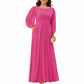 Long Sleeve Bridesmaid Dresses Chiffon Wedding Guest Dress Long Evening Gowns