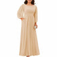 Long Sleeve Bridesmaid Dresses Chiffon Wedding Guest Dress Long Evening Gowns