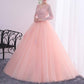 Ball Gown Quinceanera Dress Princess Dress Long Sleeve V Neck Appliques Prom Dress