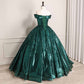 Luxury Off Shoulder Quinceanera Dresses Ball Gown Puffy Beaded Prom Gowns