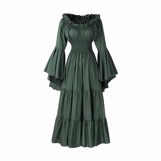 Medieval Dress Halloween Costume-Long Sleeve Ball Dress