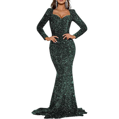 Mermaid Long Sleeves Sparkly Prom Dress – Custom Fit, Tailored & Show-Stopping