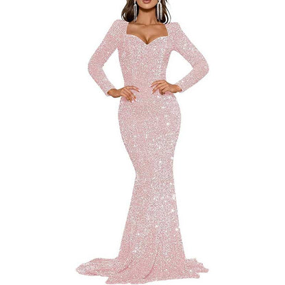Mermaid Long Sleeves Sparkly Prom Dress – Custom Fit, Tailored & Show-Stopping