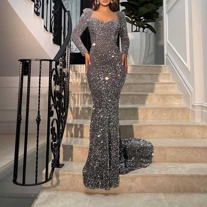 Mermaid Long Sleeves Sparkly Prom Dress – Custom Fit, Tailored & Show-Stopping