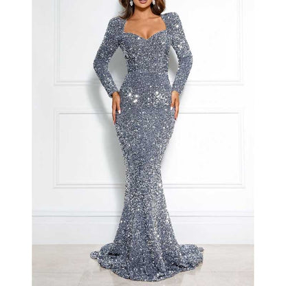 Mermaid Long Sleeves Sparkly Prom Dress – Custom Fit, Tailored & Show-Stopping