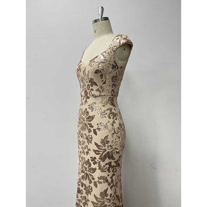 Sequin Mermaid Long Prom Dress Event Dress Wedding Ball Gown Dress