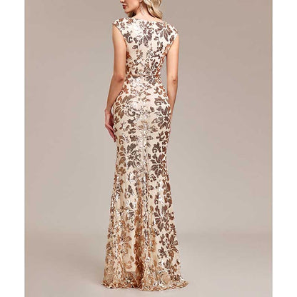 Sequin Mermaid Long Prom Dress Event Dress Wedding Ball Gown Dress