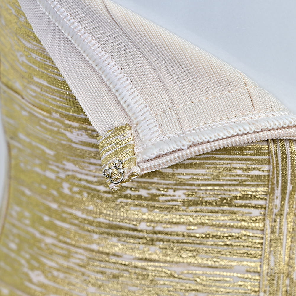 Metallic Gold Halter Dress | Bandage Bodycon for Nightclub