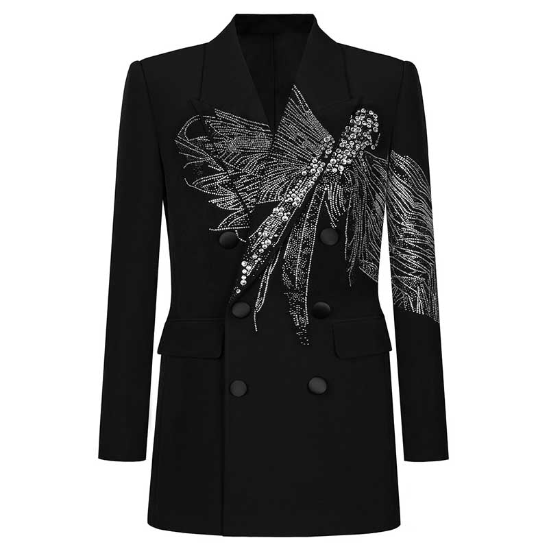 Blazer Coat for Women | Mid-Length in Classic Black & White