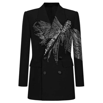 Blazer Coat for Women | Mid-Length in Classic Black & White