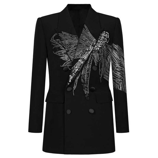 Blazer Coat for Women | Mid-Length in Classic Black & White