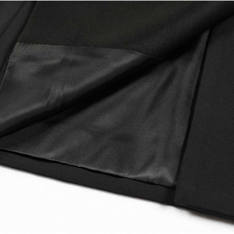 Women's Mid-Length Sequin Blazer Coat in Black & White