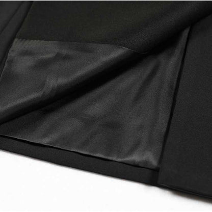 Women's Mid-Length Sequin Blazer Coat in Black & White