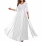 Mother of The Bride Dresses Wedding Guest Dress Chiffon Lace Formal Dress With Sleeve