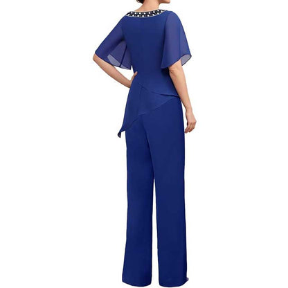Mother of The Bride Pants Suits for Wedding Chiffon Wedding Guest Outfit