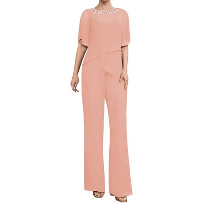 Mother of The Bride Pants Suits for Wedding Chiffon Wedding Guest Outfit