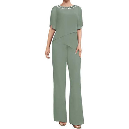 Mother of The Bride Pants Suits for Wedding Chiffon Wedding Guest Outfit