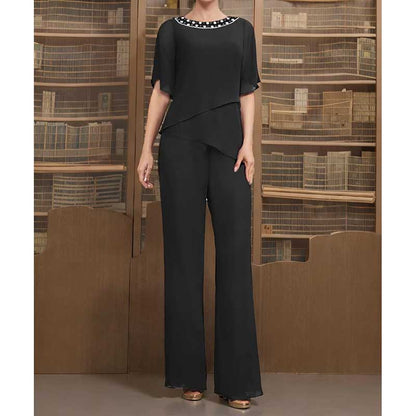 Mother of The Bride Pants Suits for Wedding Chiffon Wedding Guest Outfit