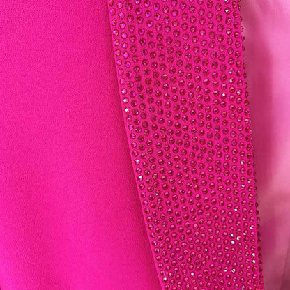 Women's Event Pantsuits with Feather One Button Wedding Suit Party Set