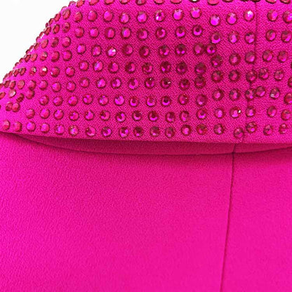 Women's Event Pantsuits with Feather One Button Wedding Suit Party Set