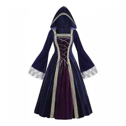 Medieval Court Long Dress Halloween Cosplay Costume 24002