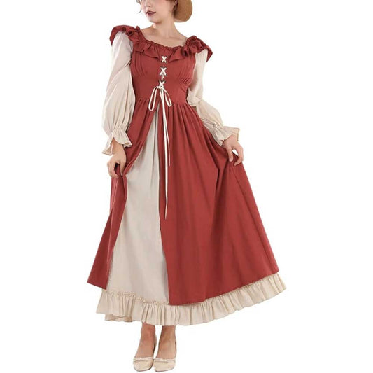 Medieval Dress Vintage Renaissance Irish Gown Carnival Halloween Dress 802