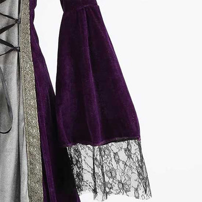 Medieval Court Long Dress Halloween Cosplay Costume 24002