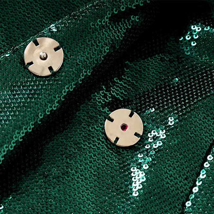 BLING BLING Long Sleeve Blazer and Shorts With Feather Suit Set Sparkly Two Piece Suit