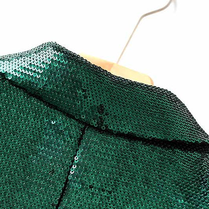 BLING BLING Long Sleeve Blazer and Shorts With Feather Suit Set Sparkly Two Piece Suit