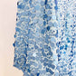 Women Long Sleeve Sky Blue Chiffon Fabric Sequin Mini Dress