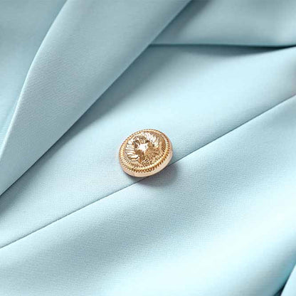 Women's Light Bue Two Piece Tailored Skirt Suit