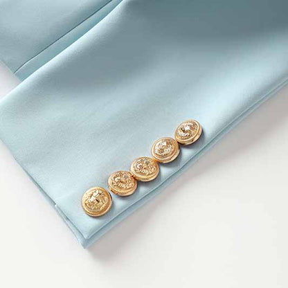 Women's Light Bue Two Piece Tailored Skirt Suit