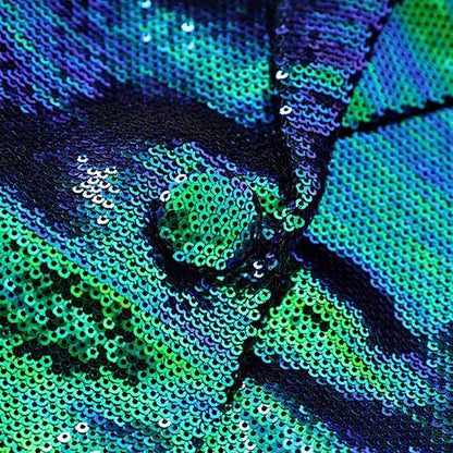 BLING BLING Long Sleeve Blazer and Shorts Suit Set Sparkly Two Piece Suit